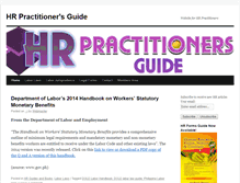 Tablet Screenshot of hrpractitionersguide.com